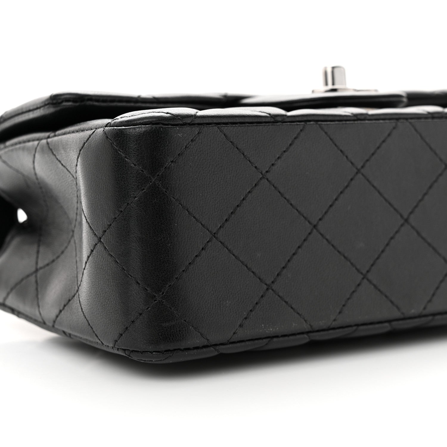 Chanel Lambskin Quilted Mini Rectangular Flap Black 9 of 10