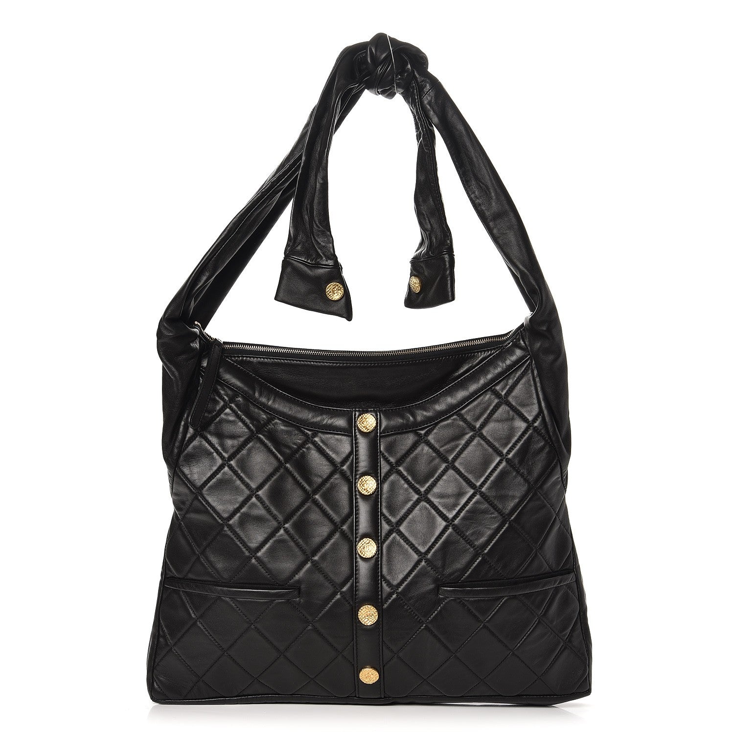 Chanel Lambskin Quilted Large Girl Bag Black 1 of 7