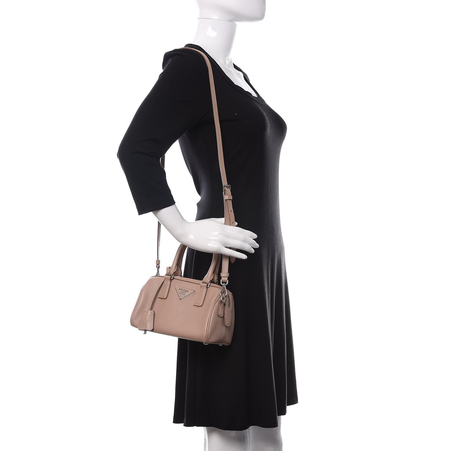 Prada Saffiano Lux Mini Convertible Bowler Cammeo 2 of 11