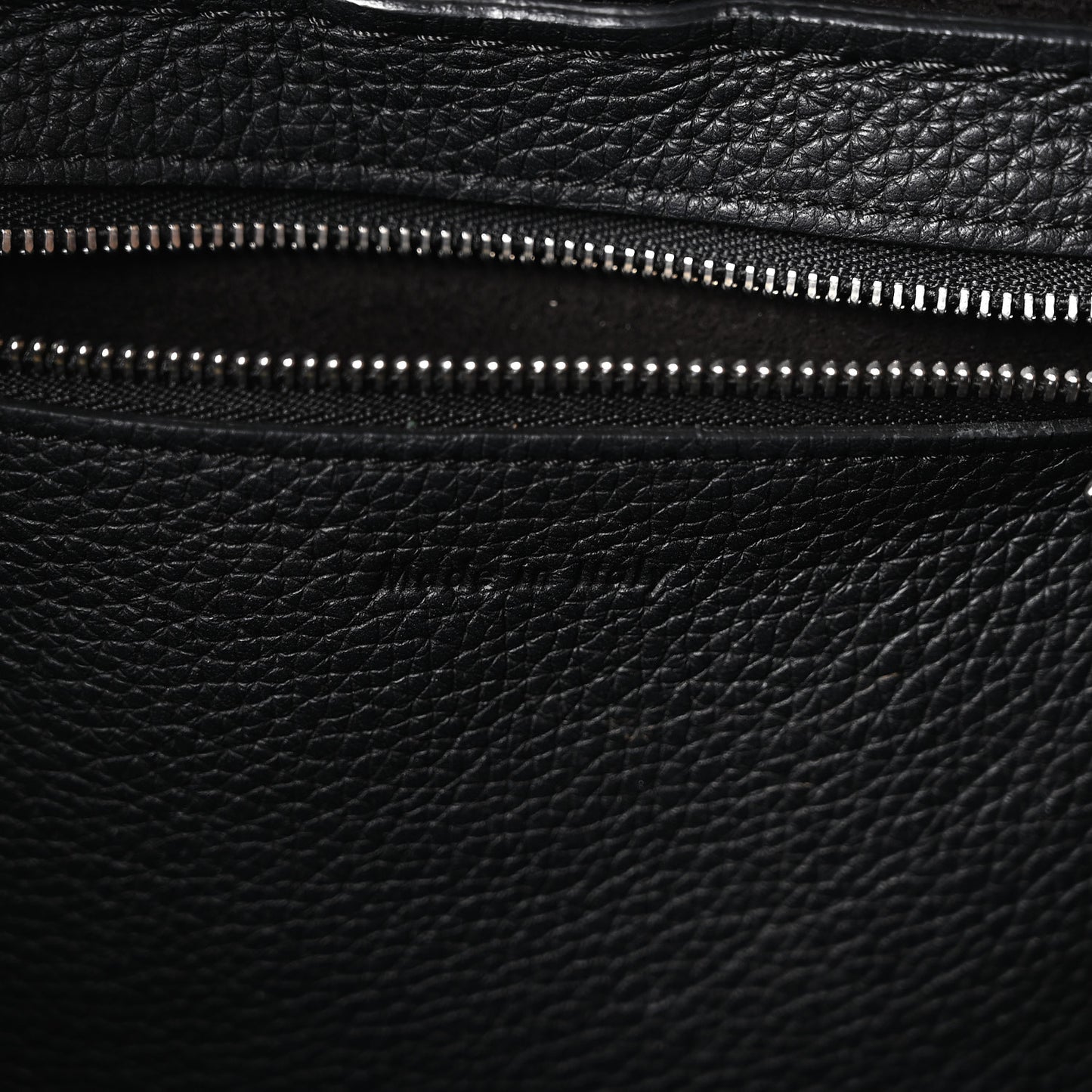 Supple Grained Calfskin Small Big Bag Black