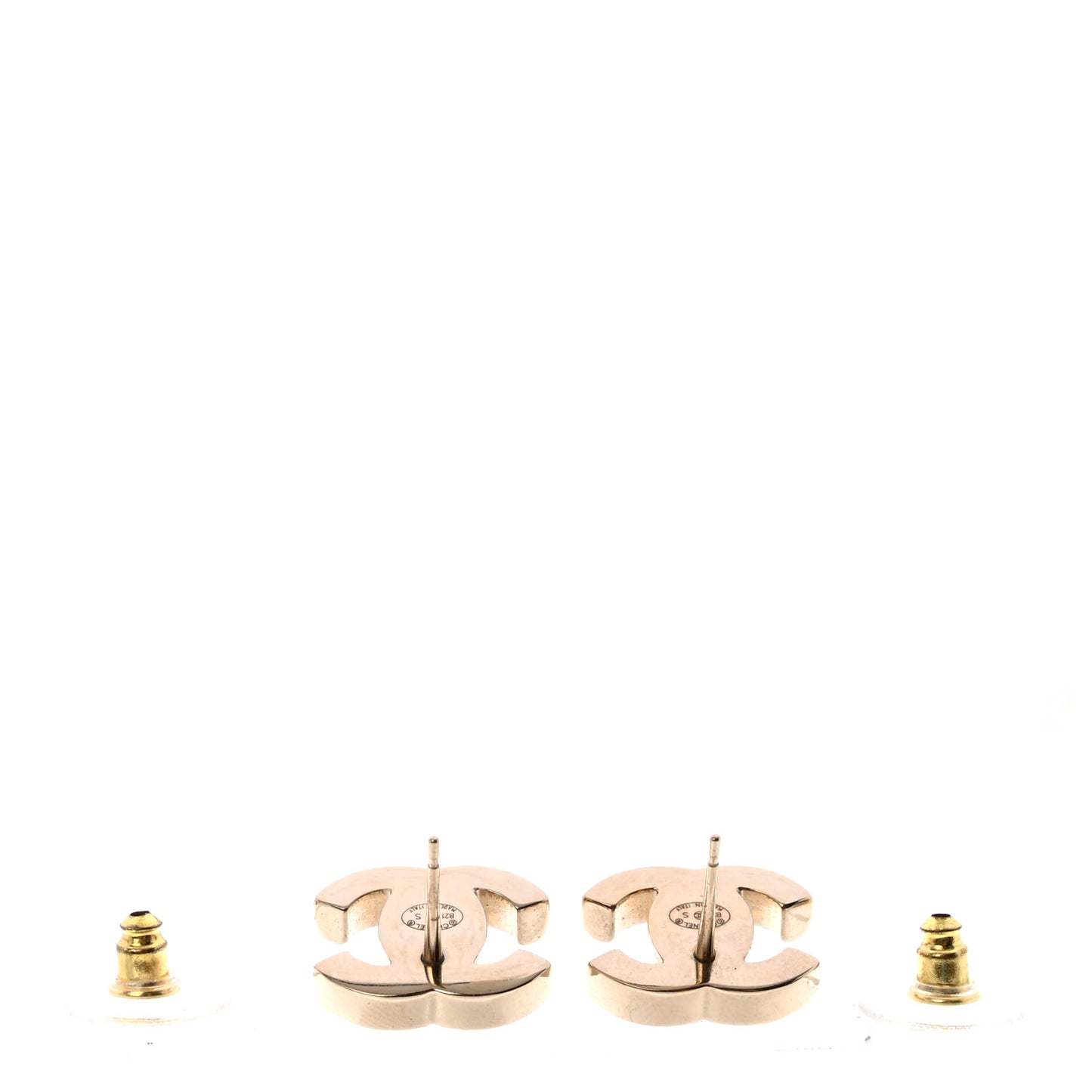 Metal CC Turnlock Earrings Gold
