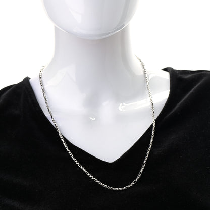 David Yurman Sterling Silver 3mm Open Station Box Chain Necklace 24" 2 of 5