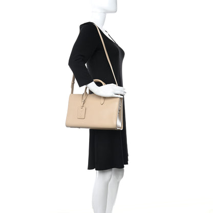 Saint Laurent Calfskin Medium Jane Tote Bag Dark Beige 2 of 12