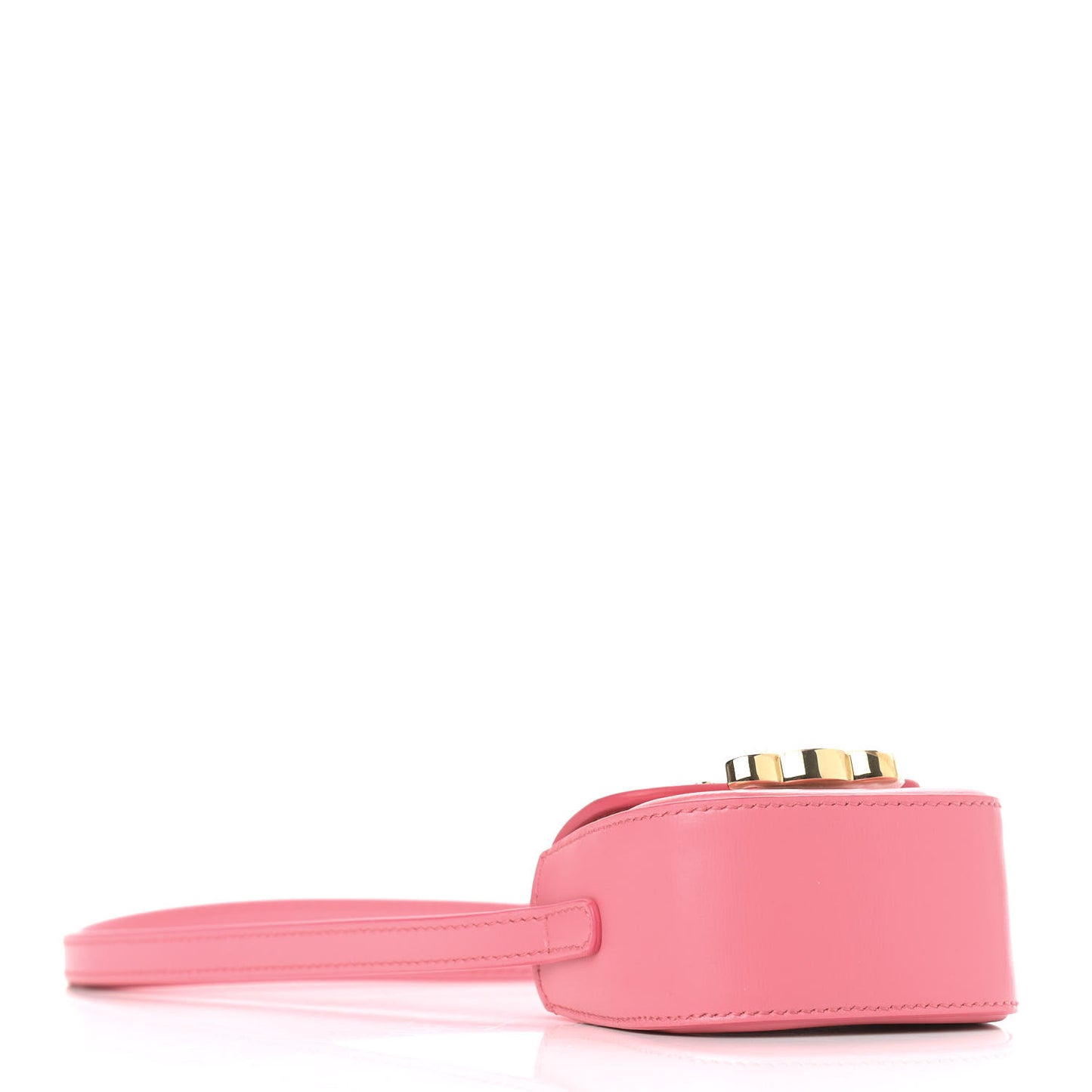 Calfskin Triomphe Airpods Case With Strap Flamingo