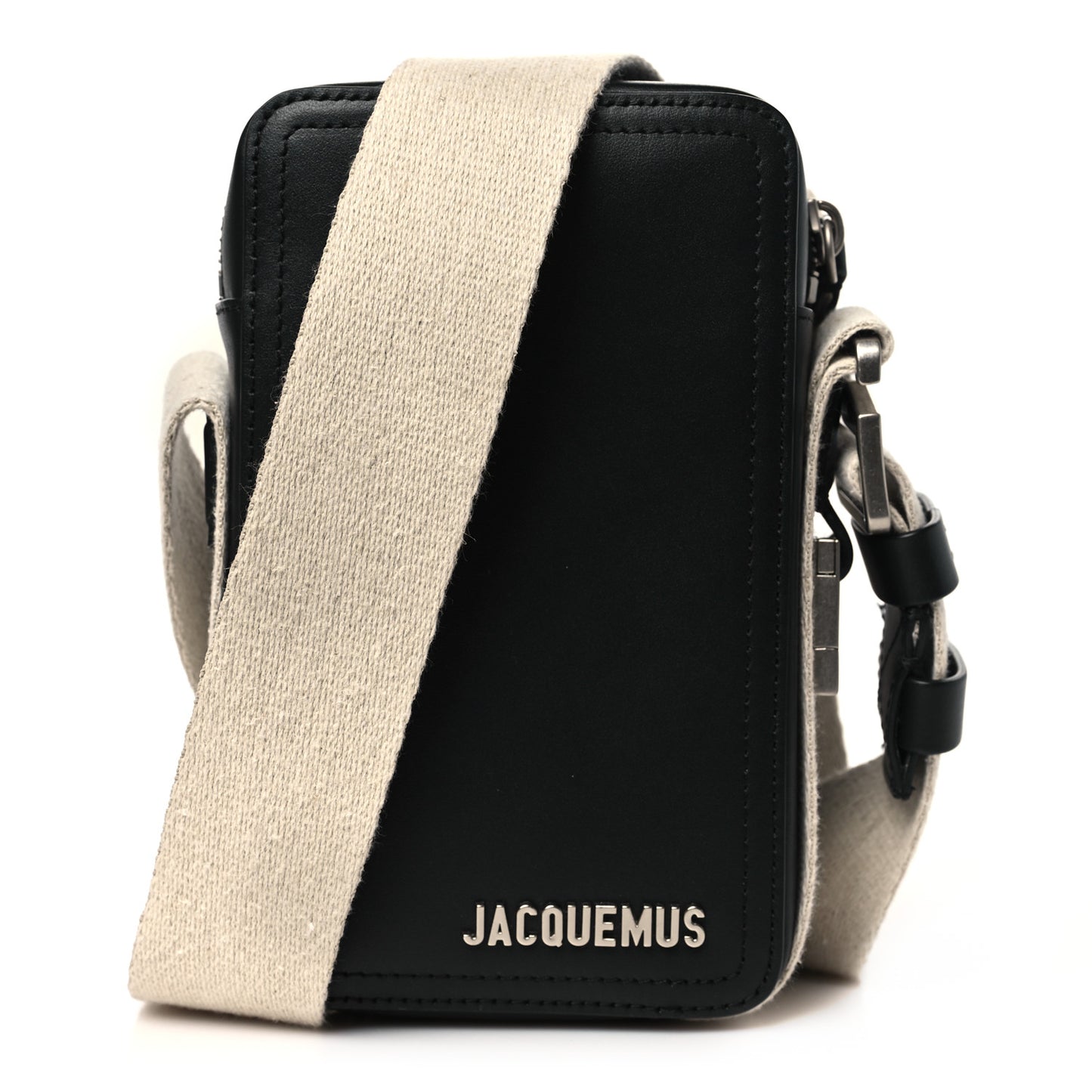 Smooth Calfskin Le Cuerda Vertical Black