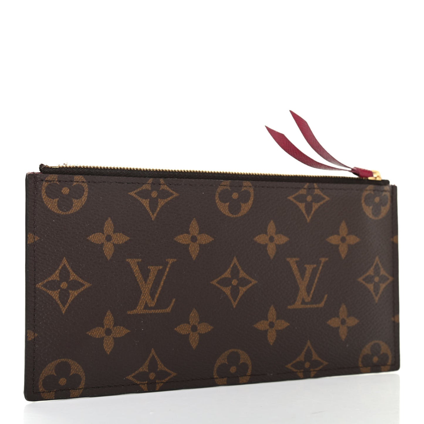 Monogram Felicie Chain Wallet Zippered Insert Fuchsia