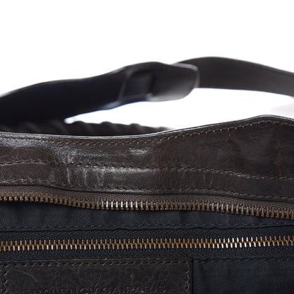 Balenciaga Agneau Canvas Striped Raye Classic Hardware City Brown Bleu White 18 of 20