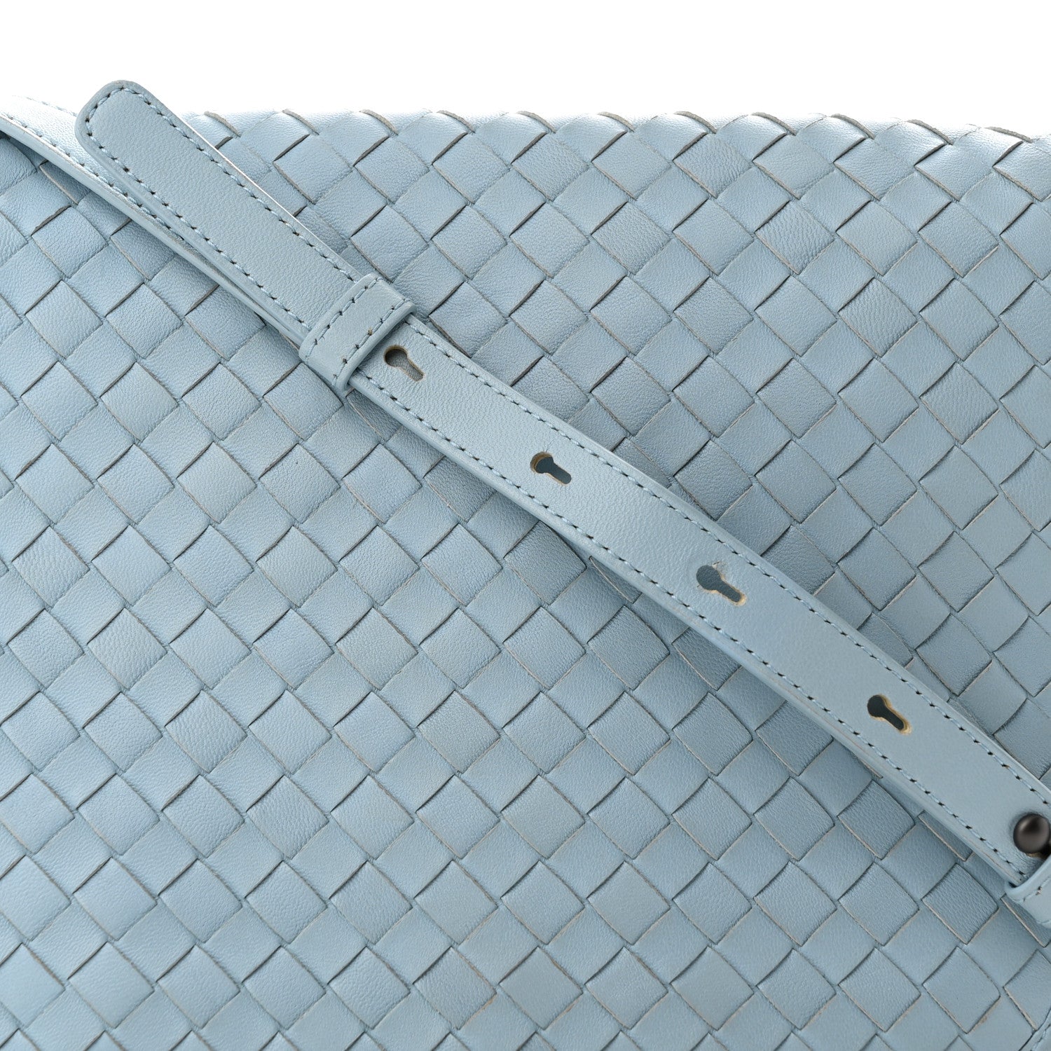 Bottega Veneta Nappa Intrecciato Flap Crossbody Light Blue 7 of 9