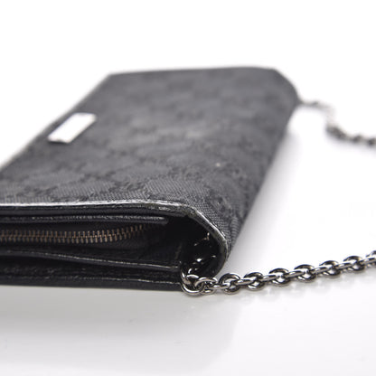 Gucci Monogram Metal Bar Chain Wallet Black 15 of 19
