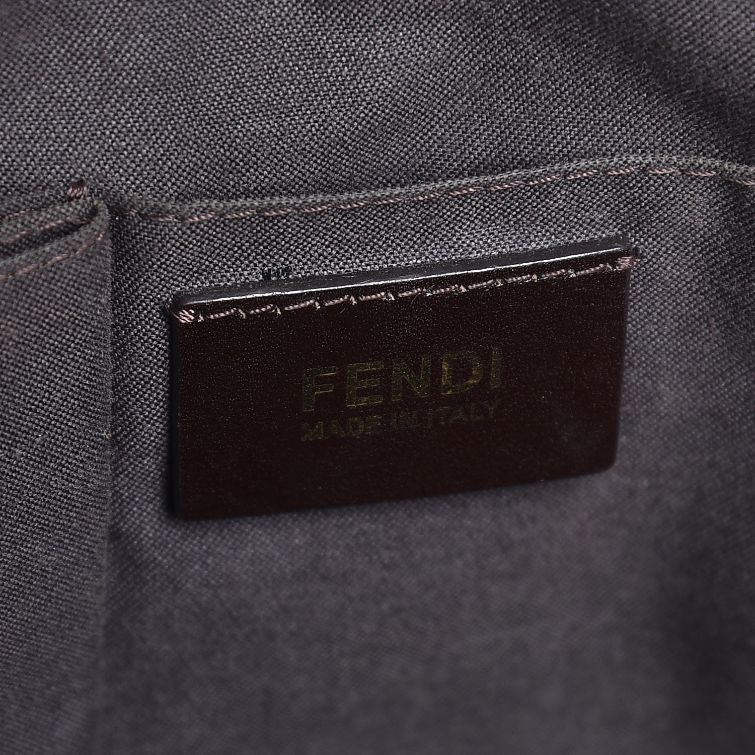 Fendi Pequin Vitello Shoulder Tote Tobacco Foresta 7 of 8