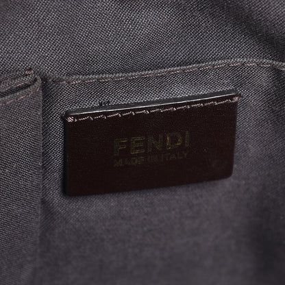 Fendi Pequin Vitello Shoulder Tote Tobacco Foresta 7 of 8