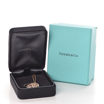 Tiffany 18K Rose Gold Diamond Multistone Filigree Heart Pendant Necklace 7 of 7