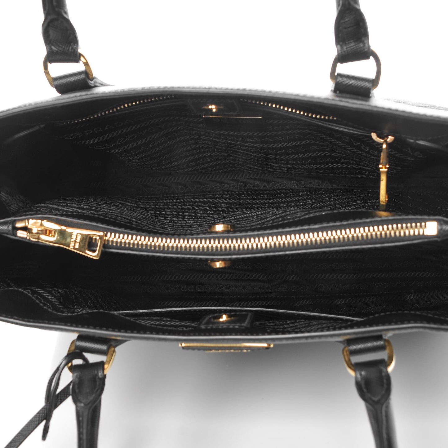 Saffiano Lux Medium Tote Black