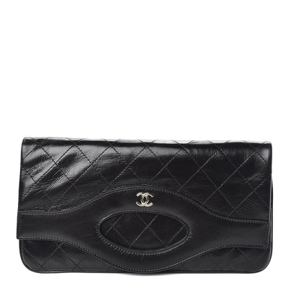 Chanel Shiny Crumpled Calfskin Small 31 Pouch Black 1 of 8