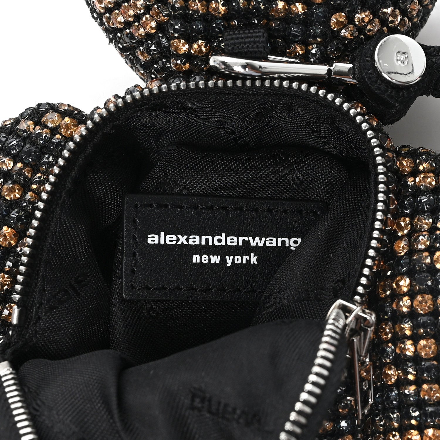 Alexander Wang Crystal Mesh Tiger Beiress Wristlet Black Multicolor 5 of 6