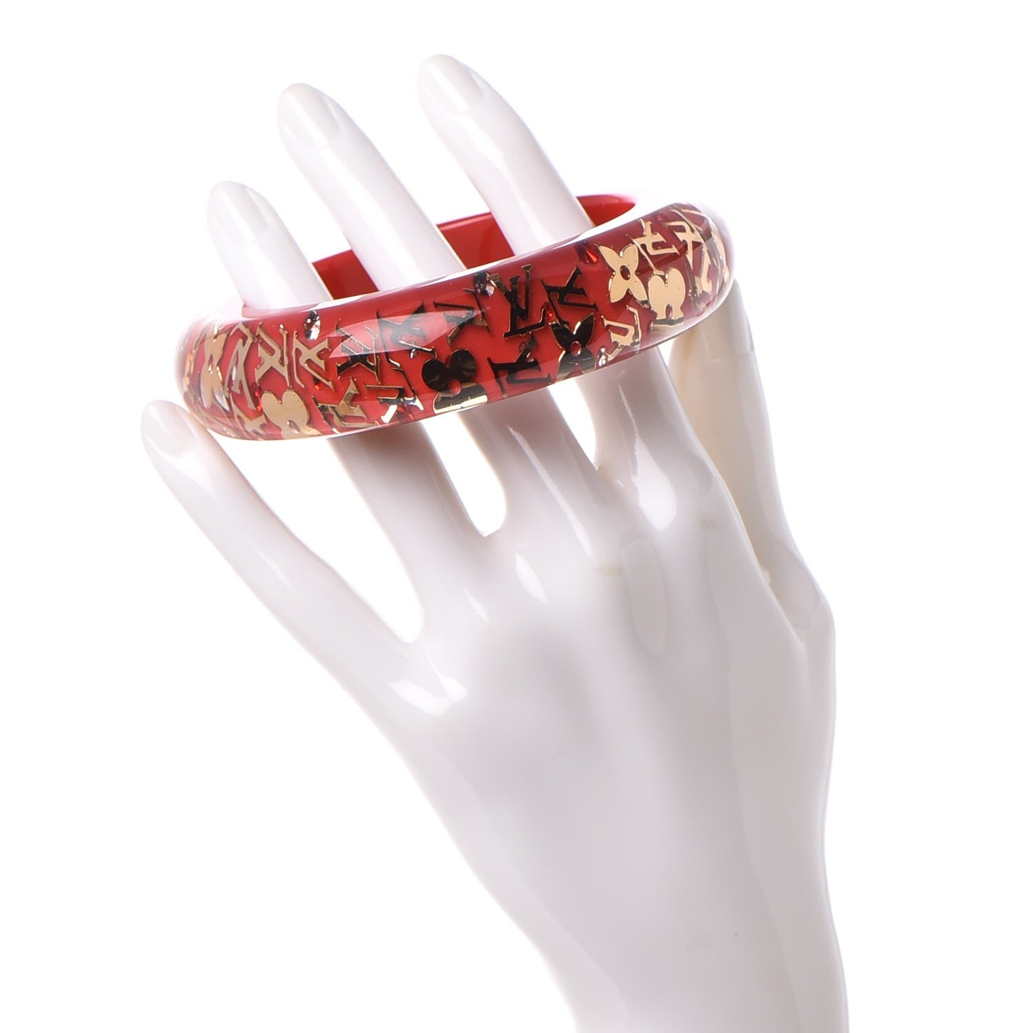 Louis Vuitton Resin Swarovski Medium Inclusion Bracelet GM Pomme D'Amour 2 of 4