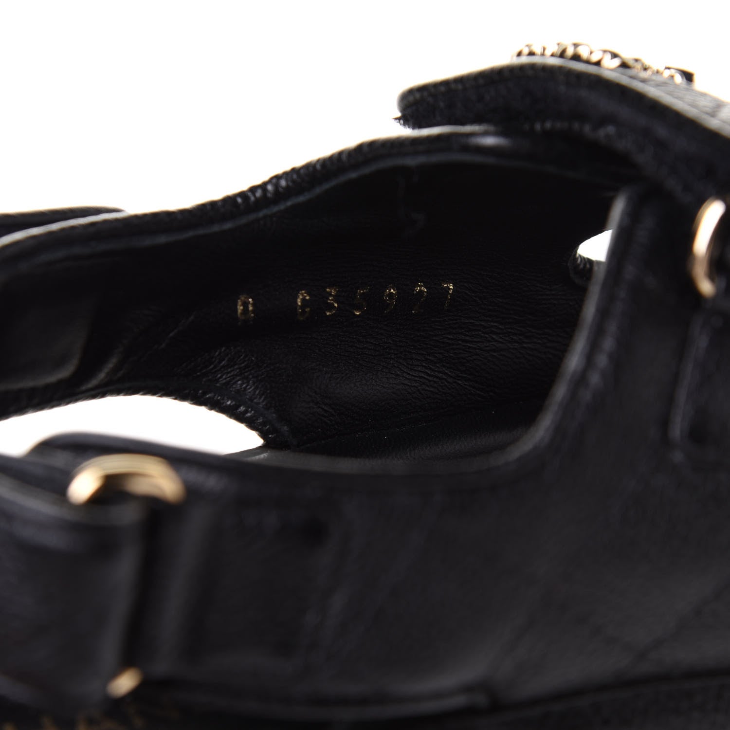 Chanel Grained Calfskin Velcro Dad Sandals 38 Black 8 of 17