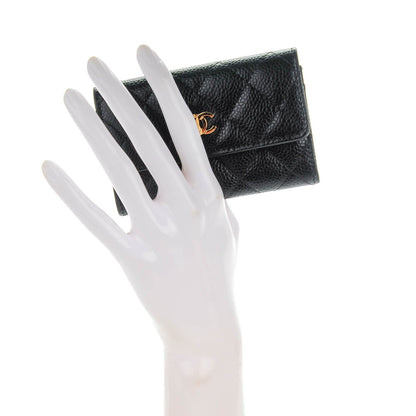 Chanel Caviar Quilted Flap Card Holder Black 2 of 8