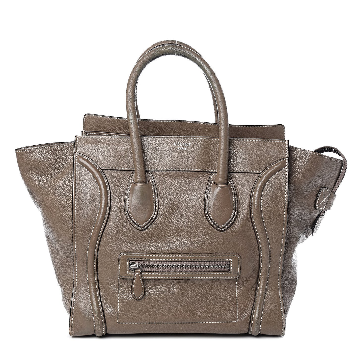 Drummed Calfskin Mini Luggage Souris
