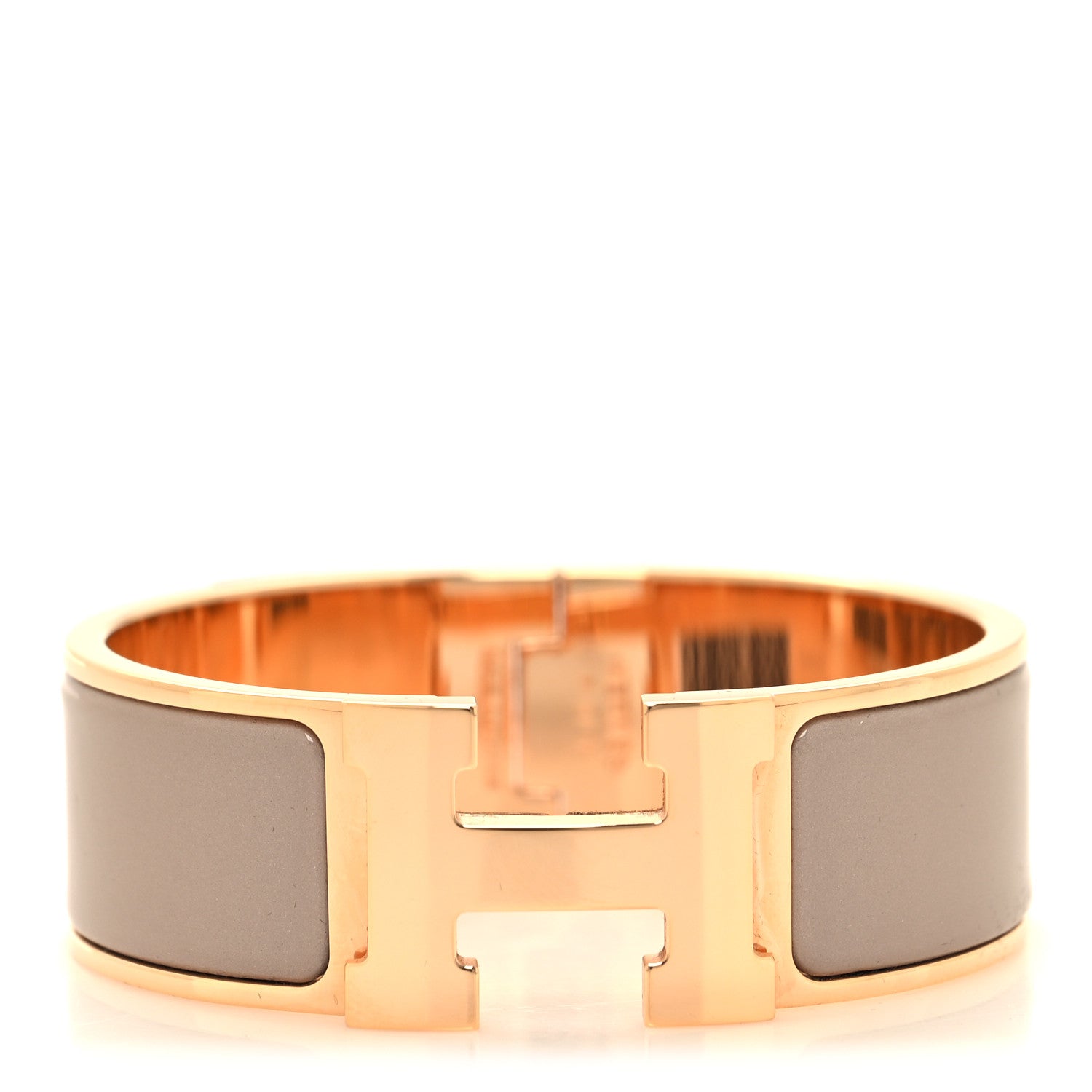 Hermes Enamel Wide Clic Clac H Bracelet PM Marron Glace 1 of 5