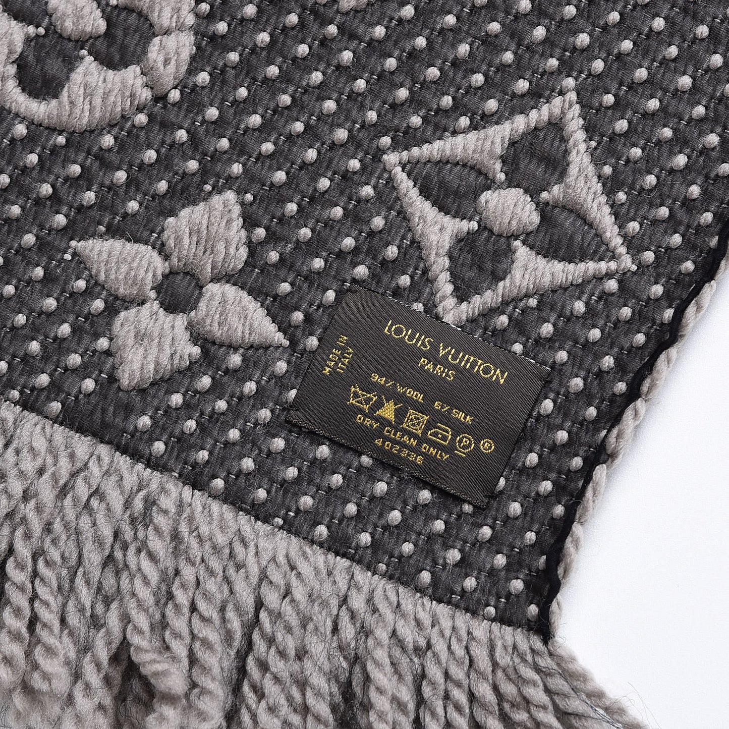 Wool Silk Logomania Scarf Verone