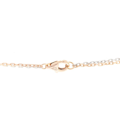 Cartier 18K White Pink Gold Diamond Three Ring LOVE Pendant Necklace 4 of 6
