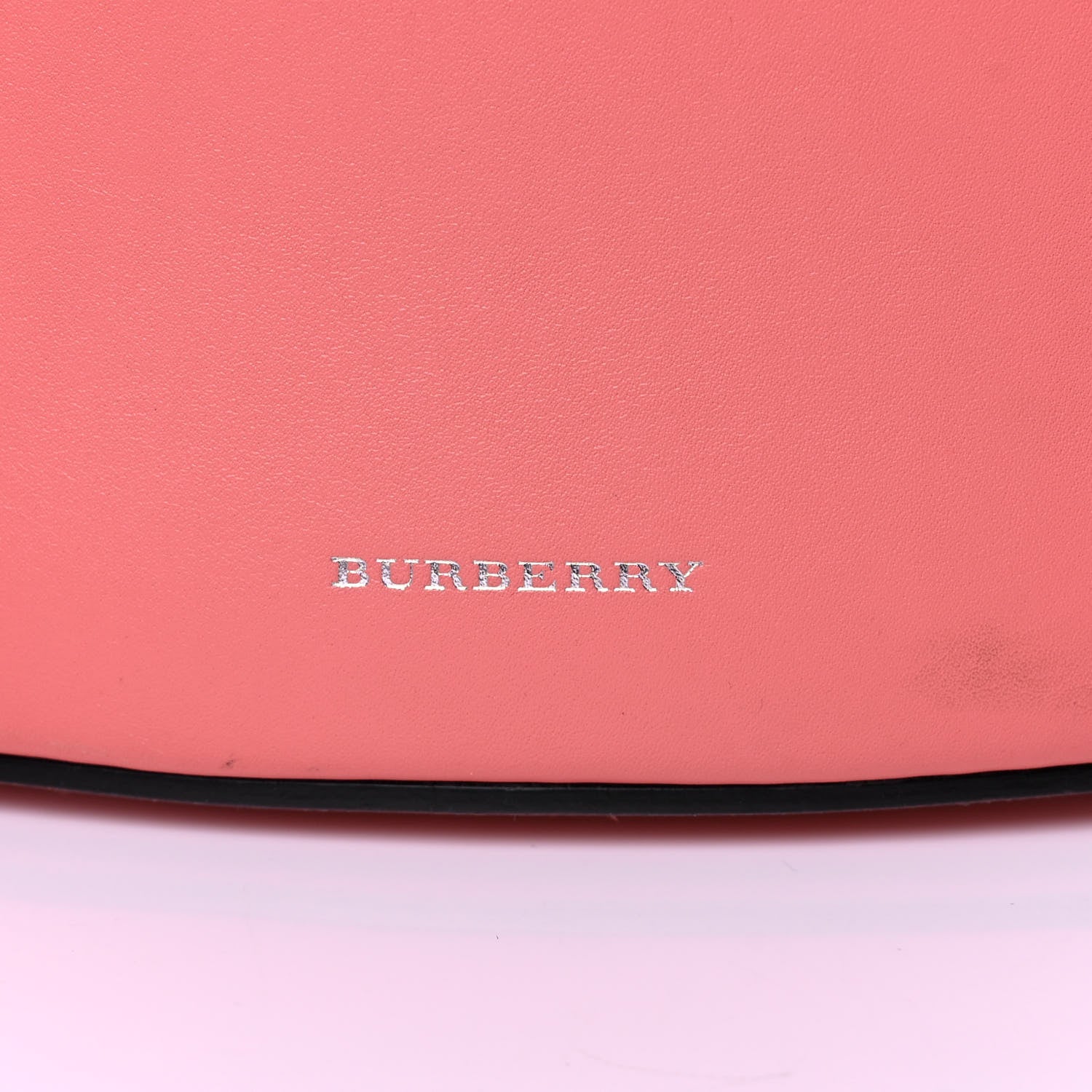 Burberry Supple Calfskin Medium Bucket Coral Pink 6 of 10