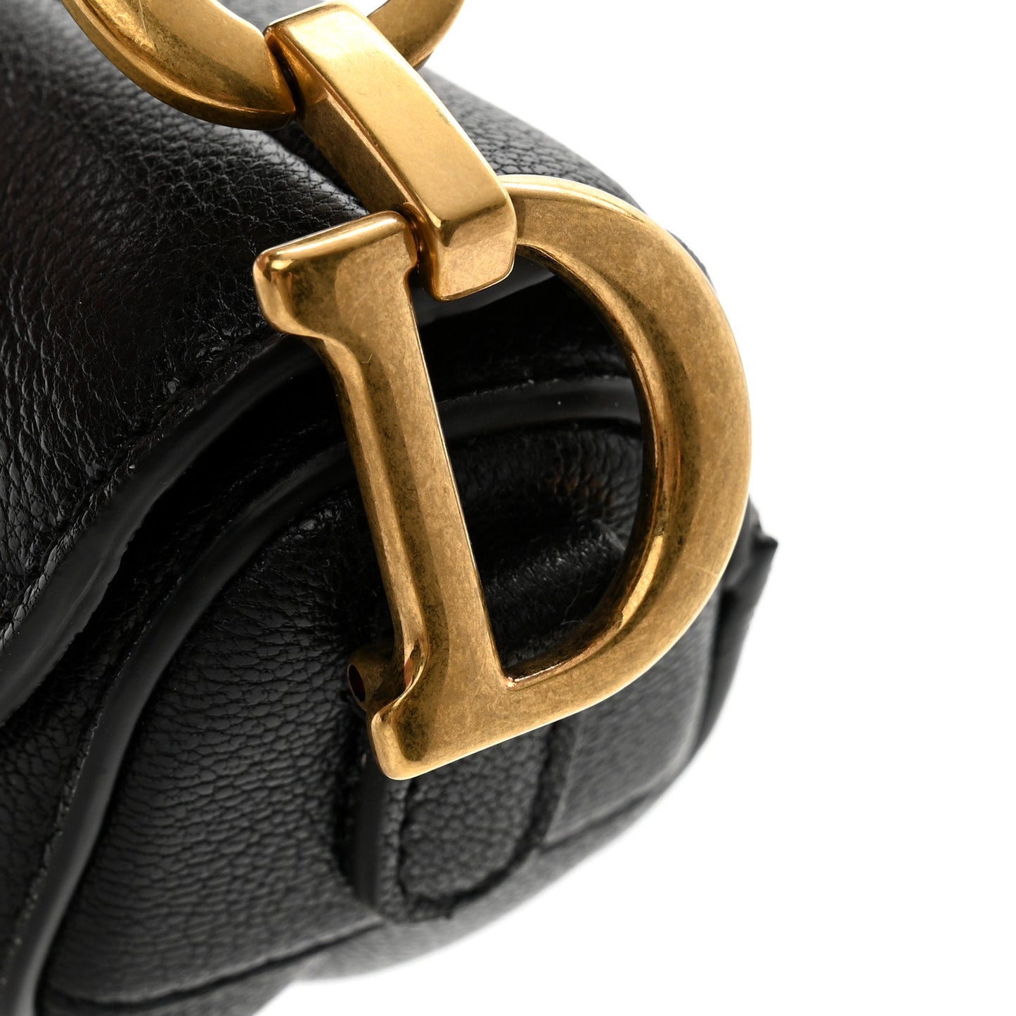 Goatskin Micro Saddle Bag Black