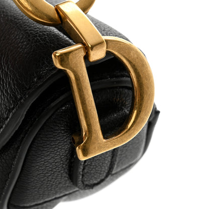 Christian Dior Goatskin Micro Saddle Bag Black 11 of 12