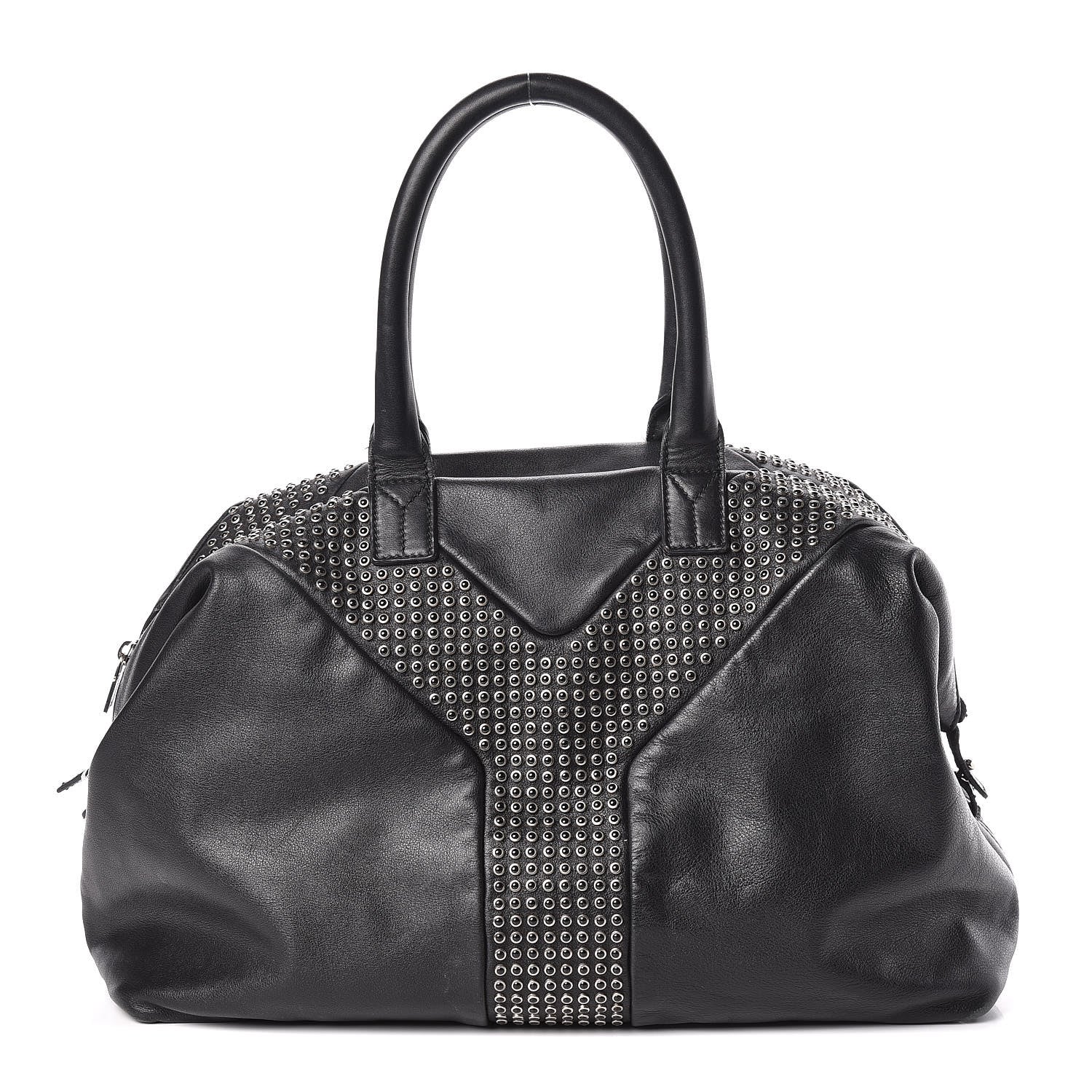 Saint Laurent Chevre Large Rock Stud Easy Y Black 1 of 11