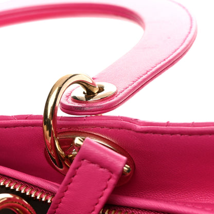 Christian Dior Lambskin Cannage Large Lady Dior Fuchsia 16 of 16