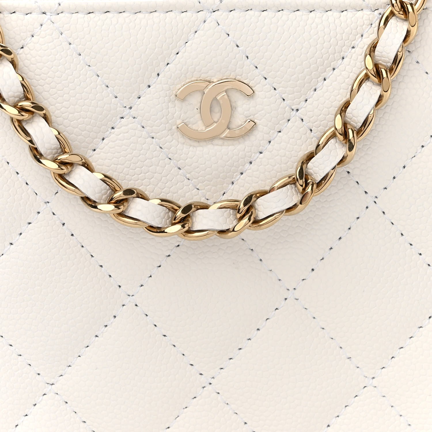 Chanel Caviar Quilted Camera Bag White 4 of 11