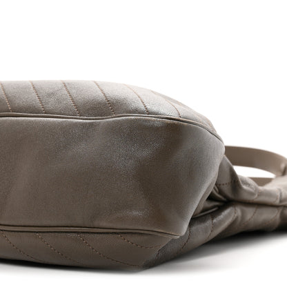 Gucci Sakai Be Green Calfskin Diagonal Stitched Medium Blondie Tote Craclet Brown 10 of 11