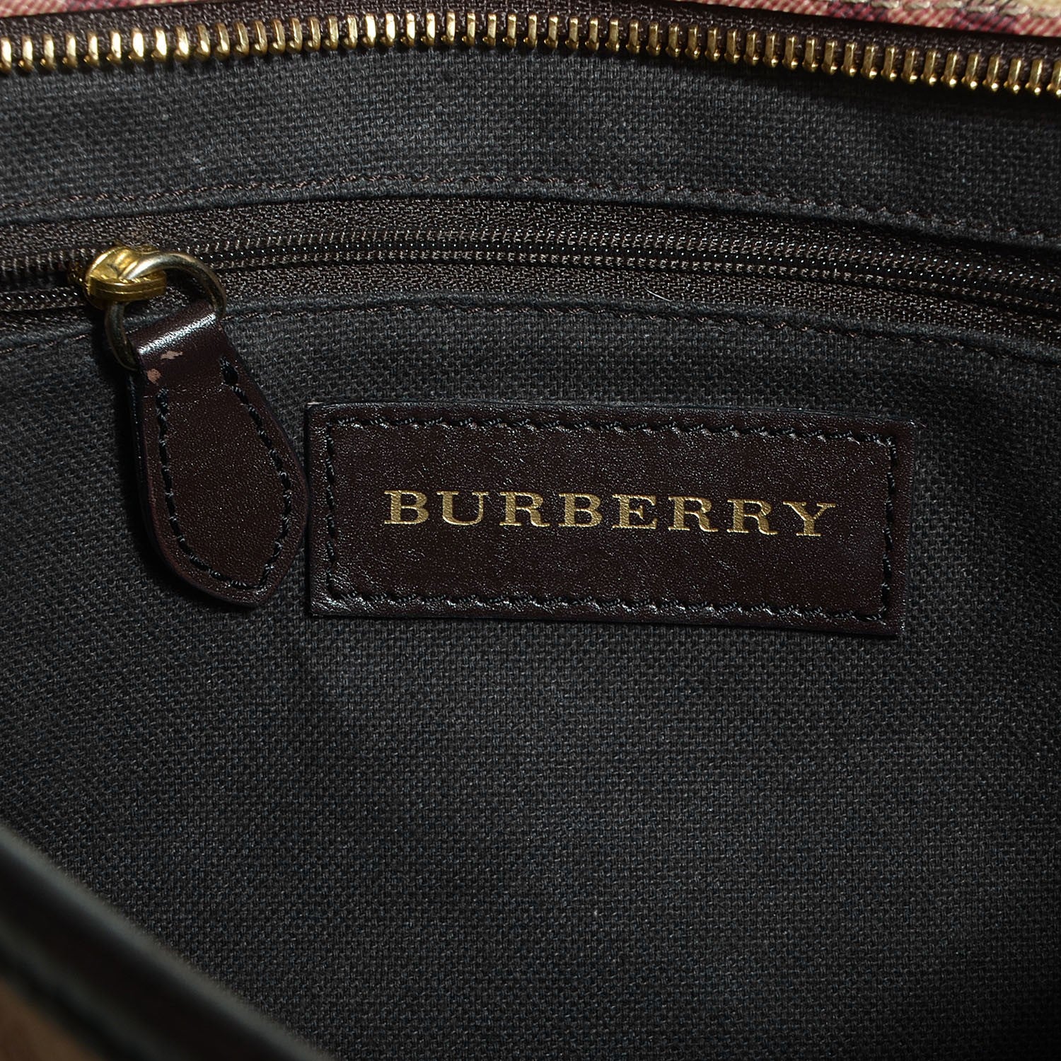 Burberry Haymarket Check Medium Tote Chocolate 6 of 11