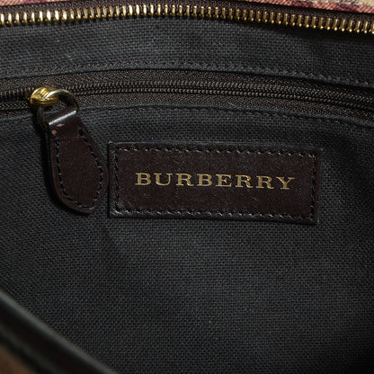 Burberry Haymarket Check Medium Tote Chocolate 6 of 11