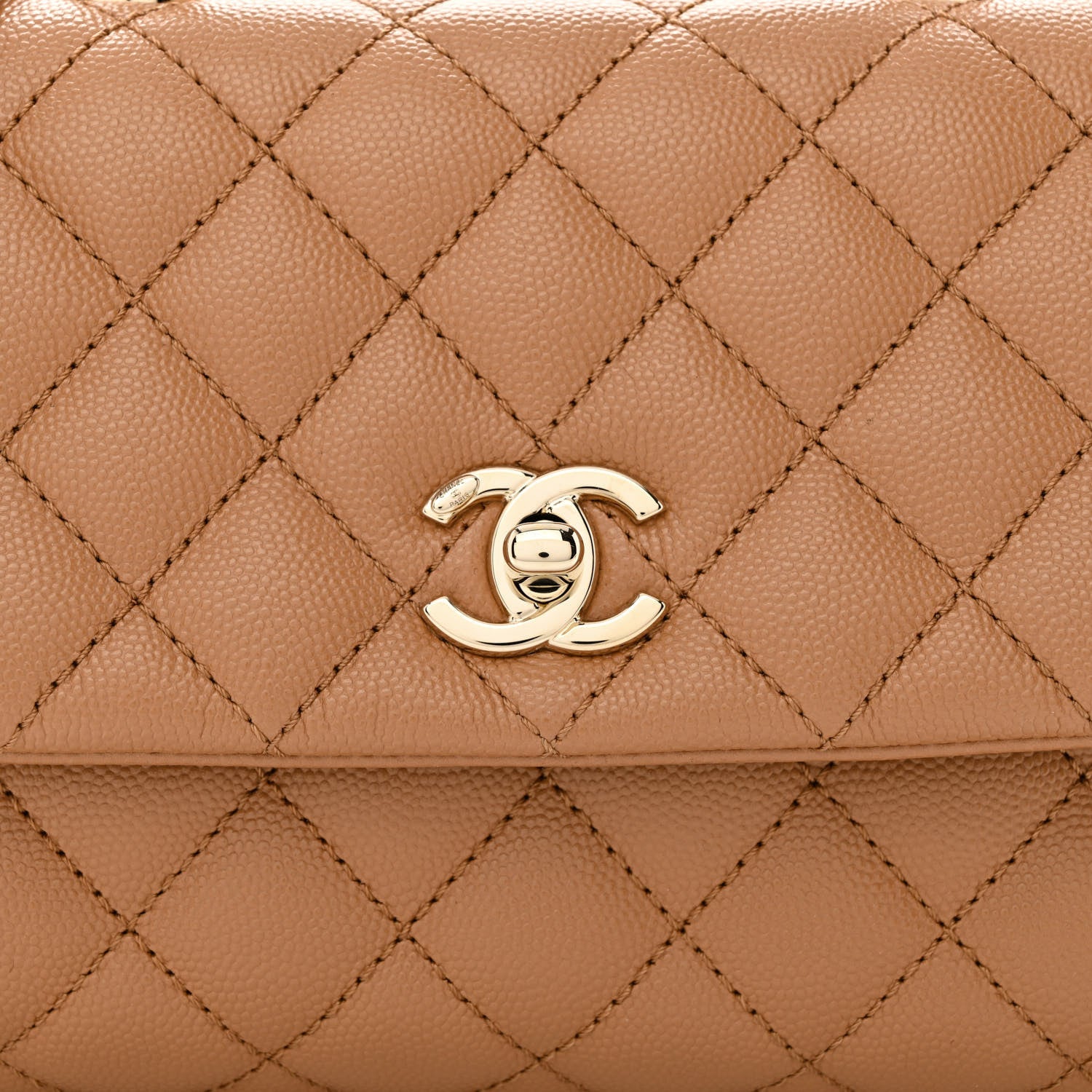 Chanel Caviar Quilted Mini Coco Handle Flap Brown 8 of 10