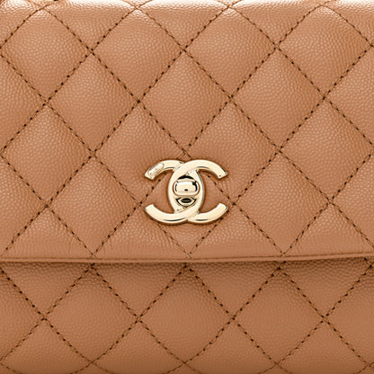 Chanel Caviar Quilted Mini Coco Handle Flap Brown 8 of 10