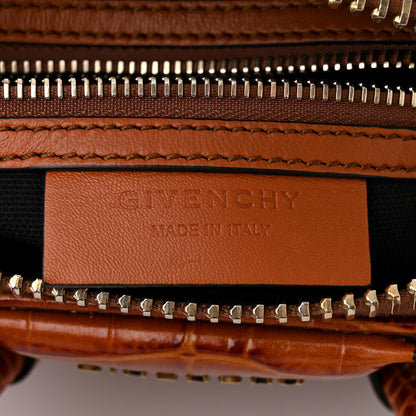 Givenchy Calfskin Crocodile Embossed Mini Antigona Cognac 6 of 10