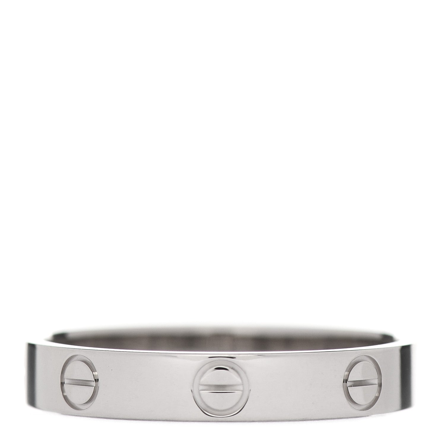 Cartier 18K White Gold 3.5mm LOVE Wedding Band Ring 59 8.75 3 of 4