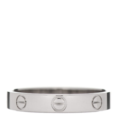 Cartier 18K White Gold 3.5mm LOVE Wedding Band Ring 59 8.75 3 of 4
