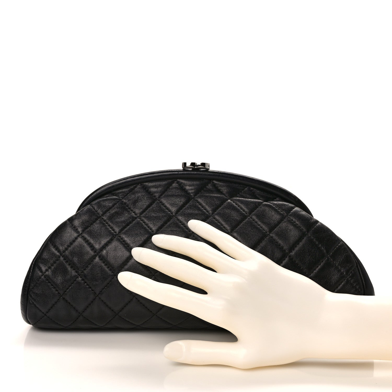 Chanel Lambskin Quilted Timeless Clutch Black 2 of 11