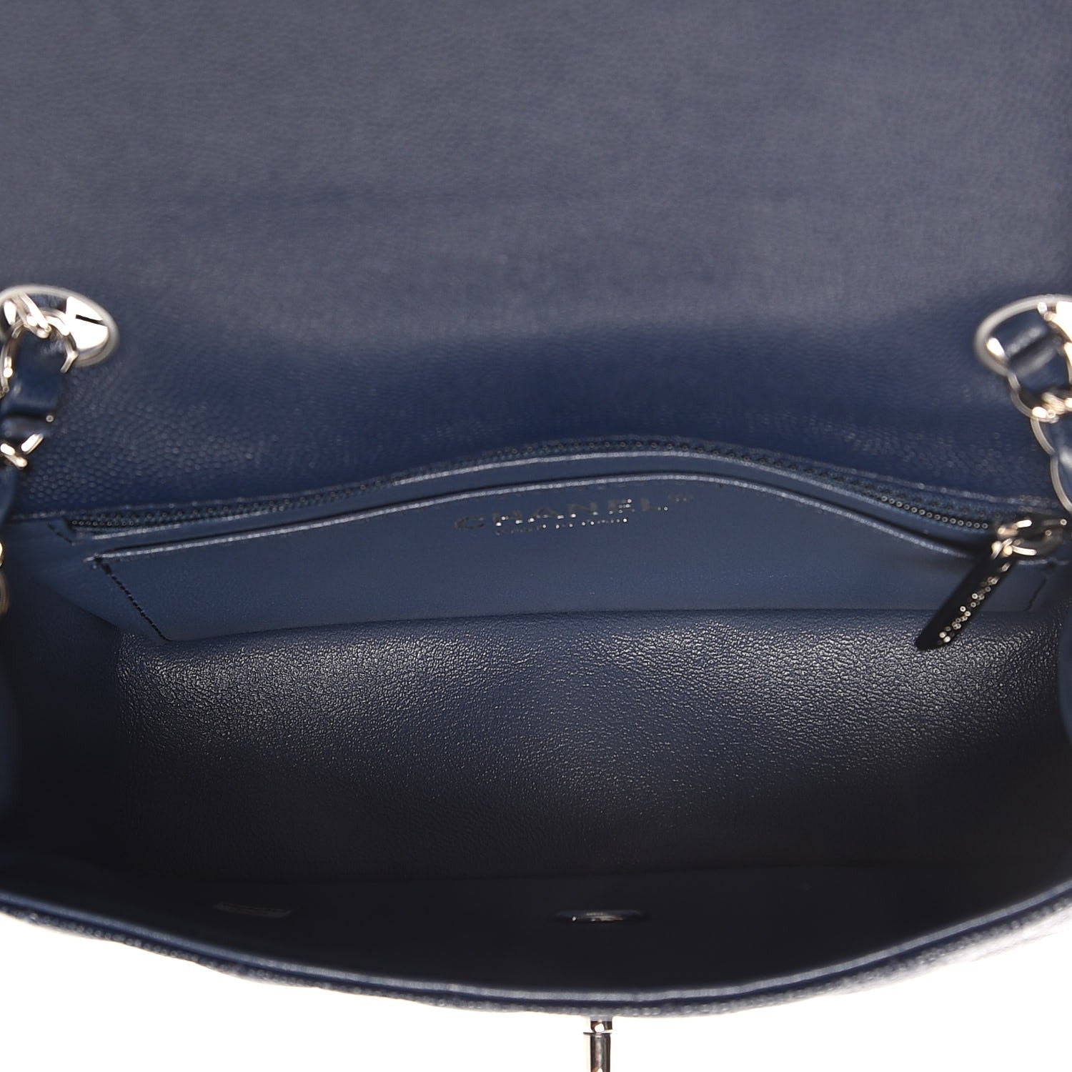 Chanel Caviar Quilted Mini Rectangular Flap Navy 5 of 8