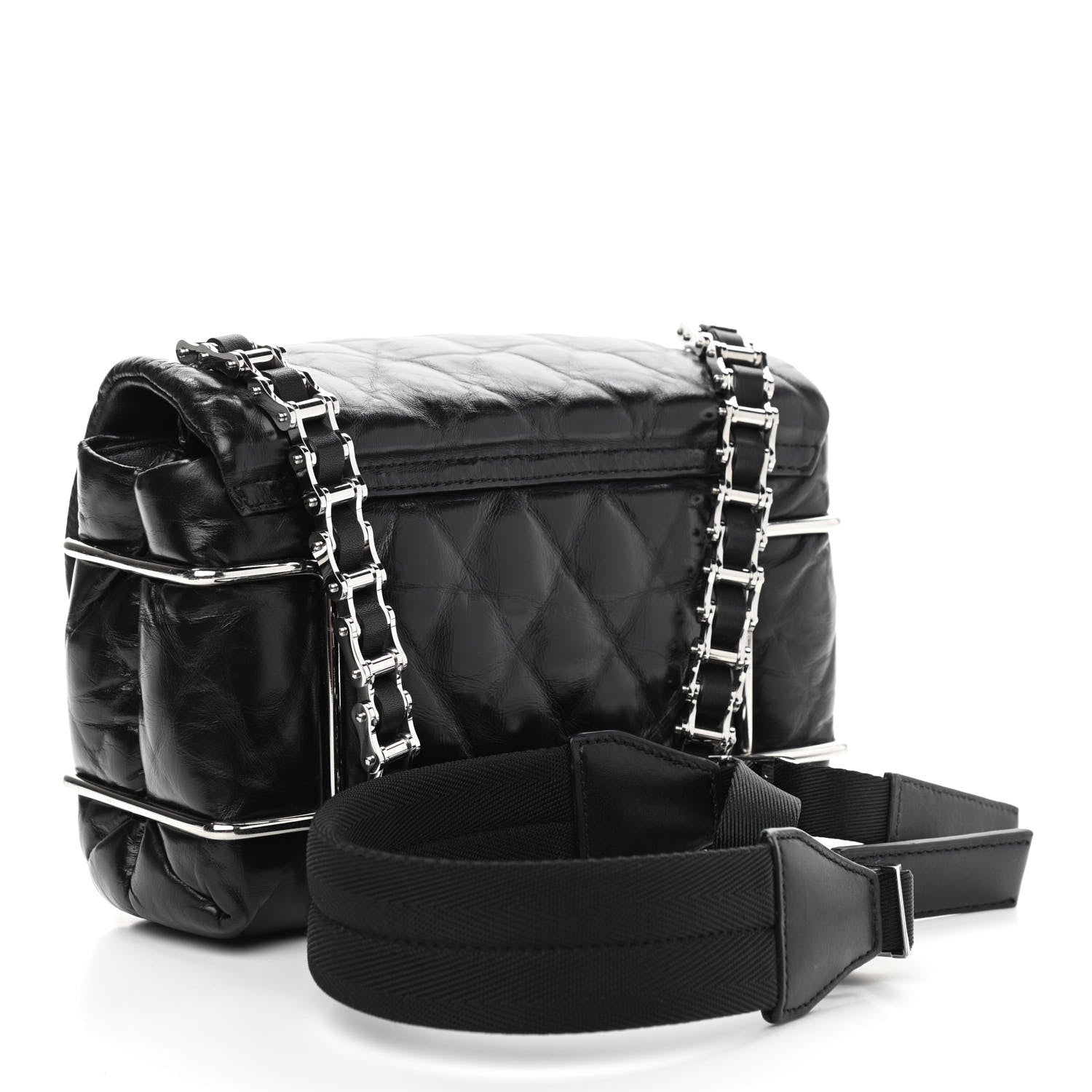 Alexander Wang Calfskin Quilted Halo Crossbody Bag Black 3 of 10