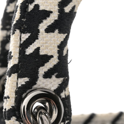 Christian Dior Canvas Houndstooth Embroidered Mini Lady D-Lite Black White 10 of 10