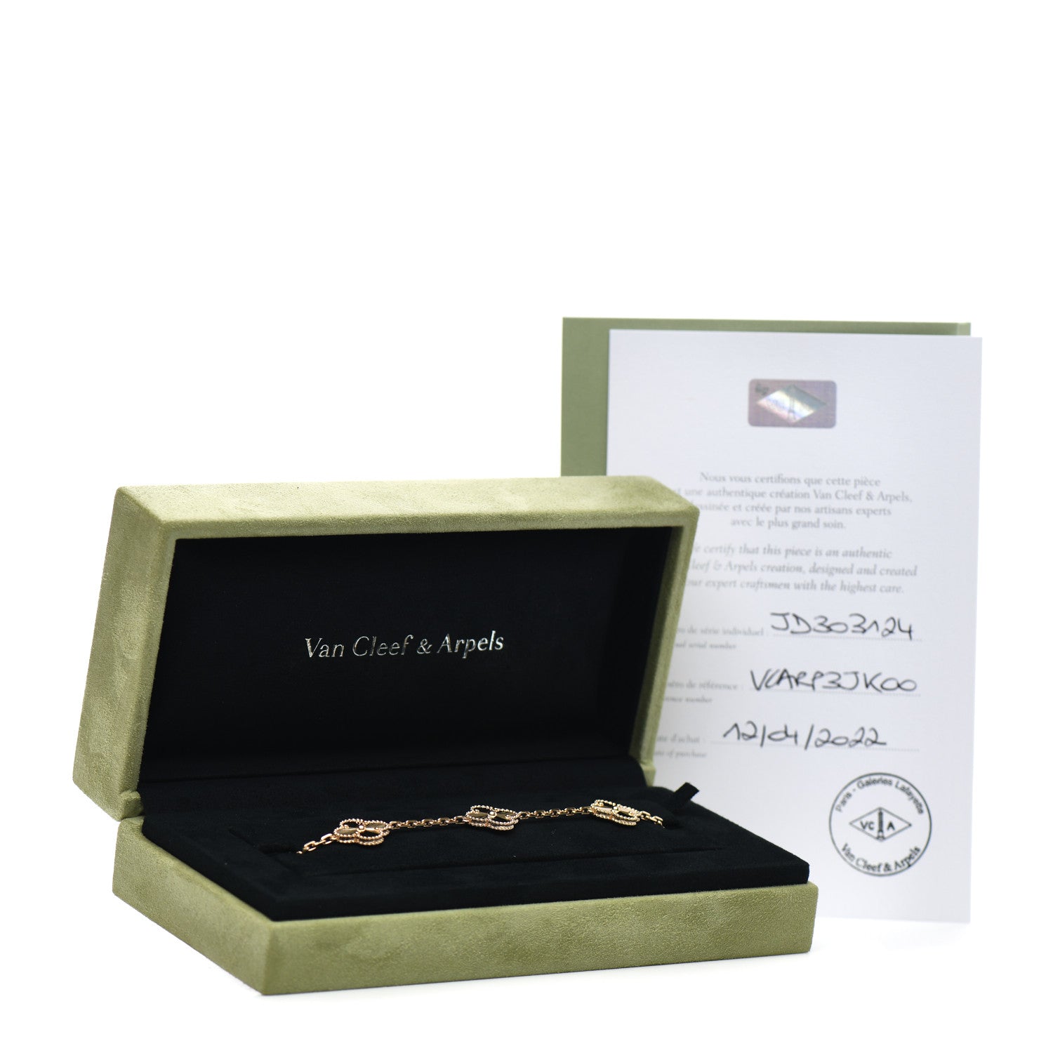 Van Cleef & Arpels 18K Yellow Gold 5 Motifs Guilloche Vintage Alhambra Bracelet 4 of 4