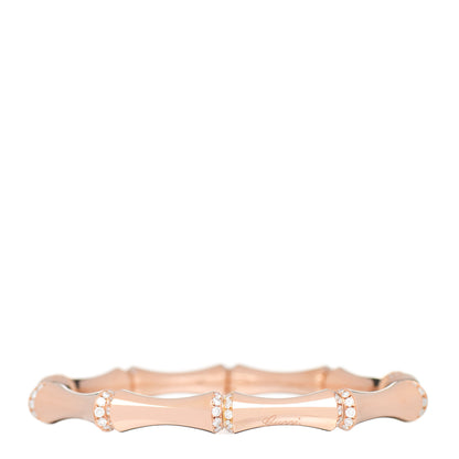 Gucci 18K Rose Gold Diamond Medium Bamboo Spring Bracelet 1 of 3