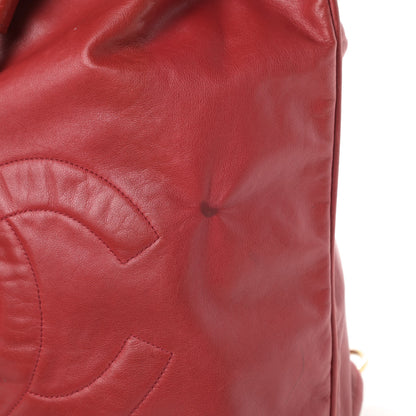 Chanel Lambskin CC Drawstring Backpack Red 16 of 18