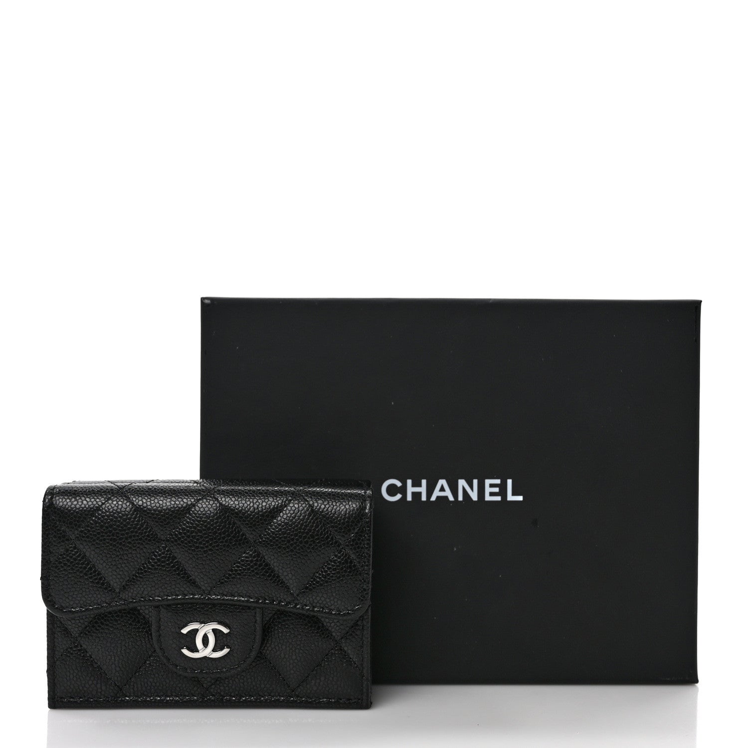 Chanel Caviar Quilted Double Flap Wallet Black 9 of 9
