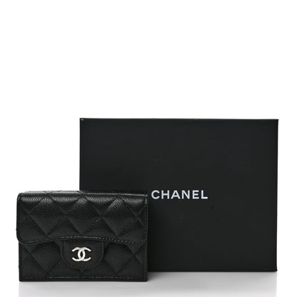 Chanel Caviar Quilted Double Flap Wallet Black 9 of 9