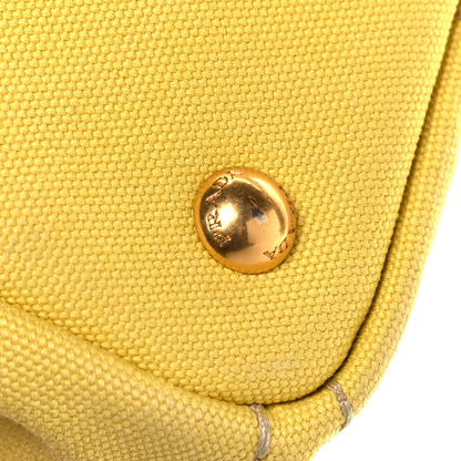 Prada Canvas Canapa Small Logo Tote Yellow 15 of 15